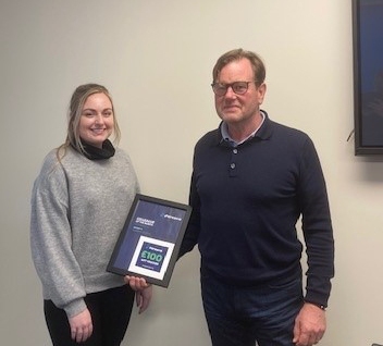 Pitreavie Packaging Colleague of the month september 2021 customer service agent shannon baxter