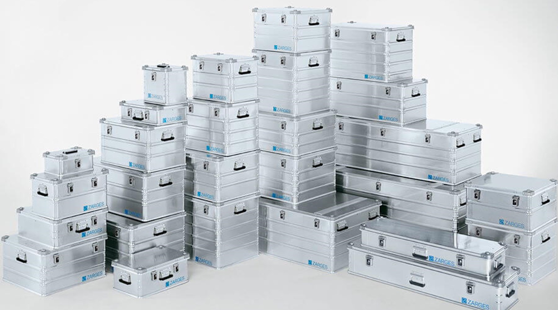 pile of zarges cases