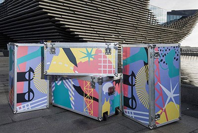 pitreavie cases custom flight cases outside V&A museum dundee