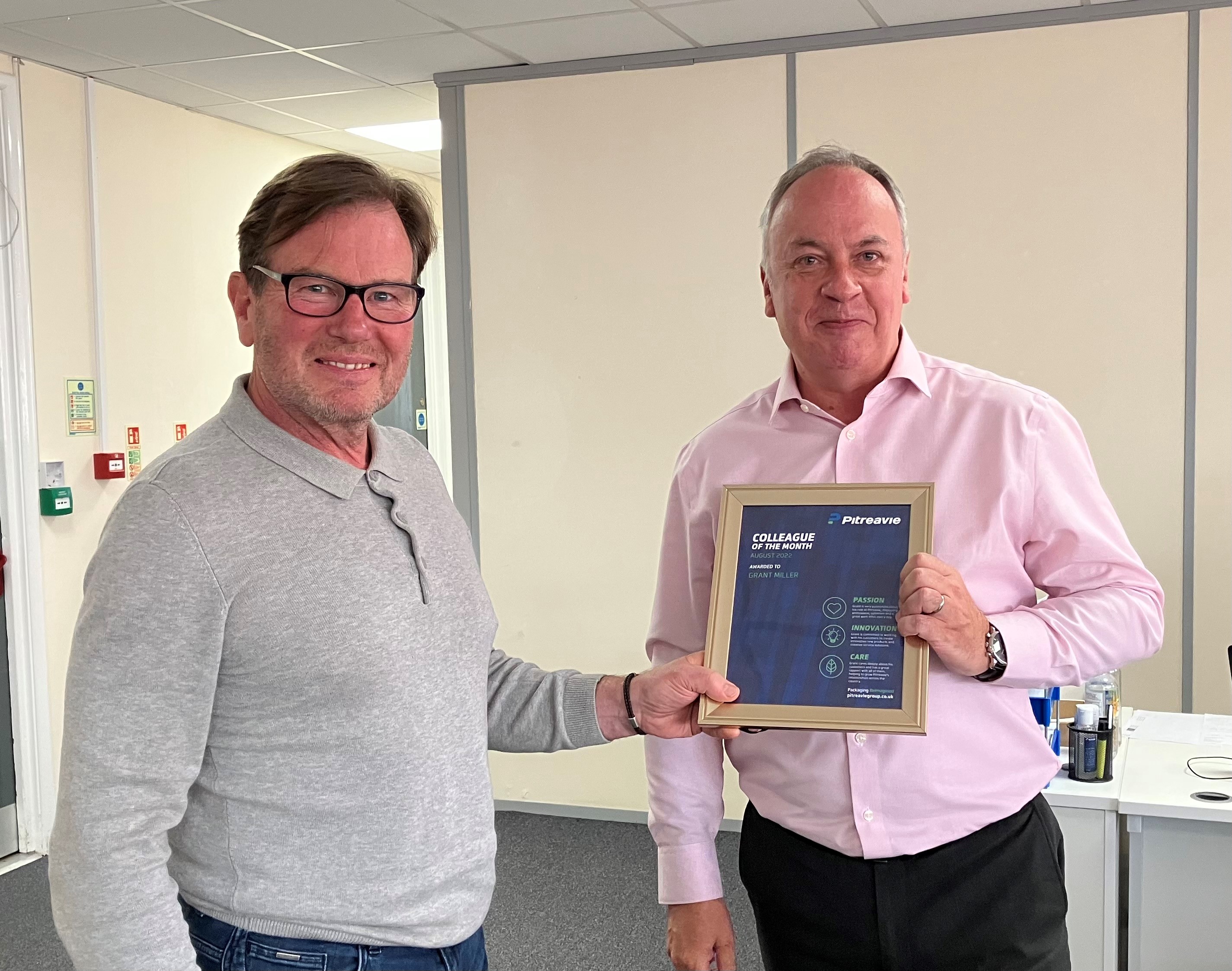 Pitreavie Packaging Colleague of the Month August 2022 Grant Miller