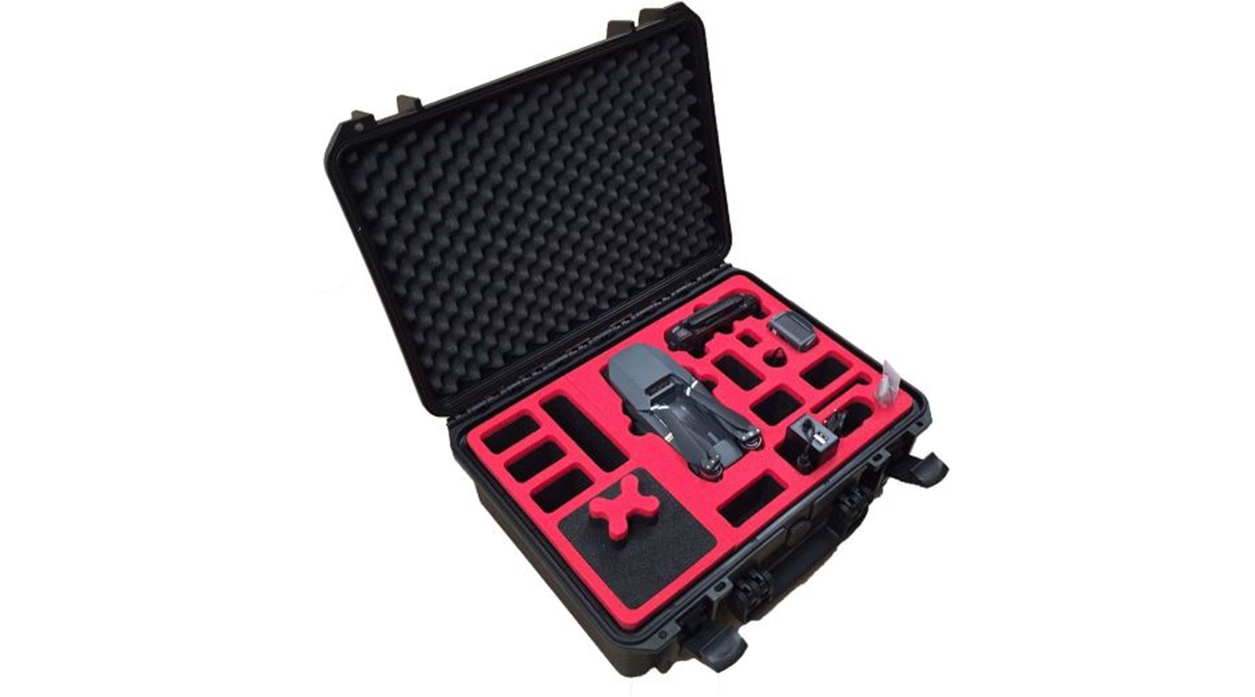 black peli case with red foam insert
