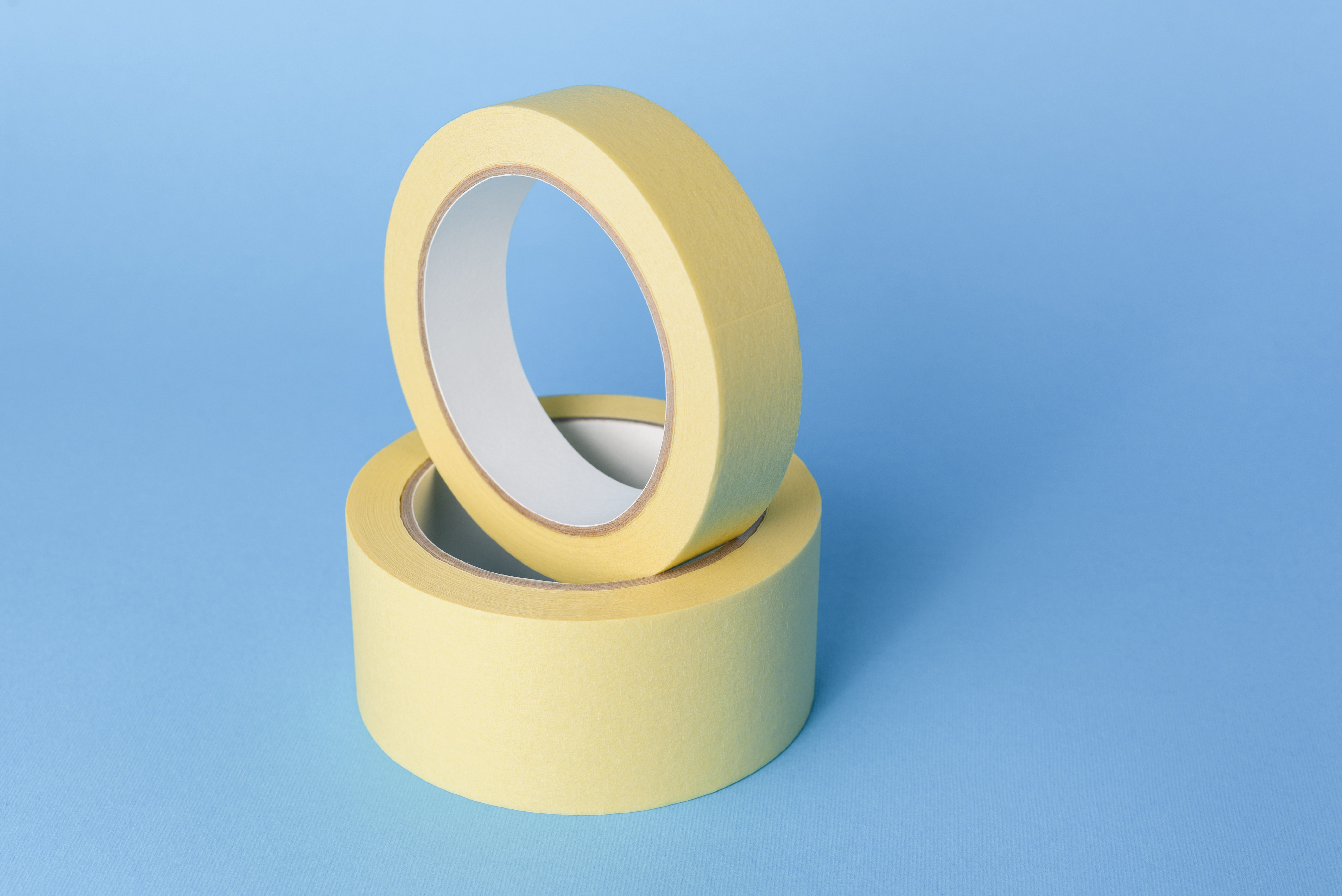 paper tape on blue background