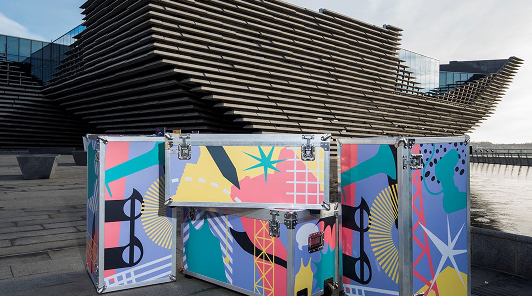 pitreavie cases custom flight cases outside V&A museum dundee