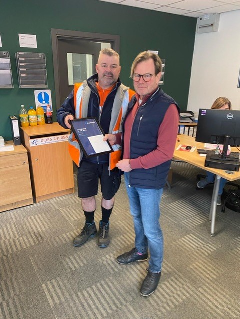 Pitreavie Packaging Colleague of the Month March 2024 Darren Hanlon