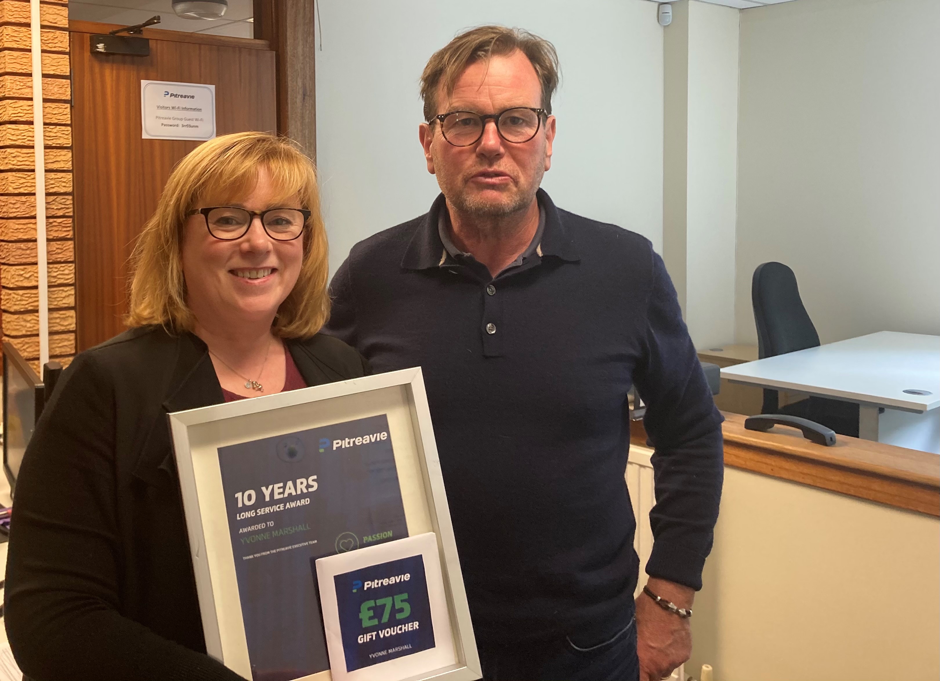 pitreavie packaging systems co-ordinator yvonne marshall and managing director stephen heslop