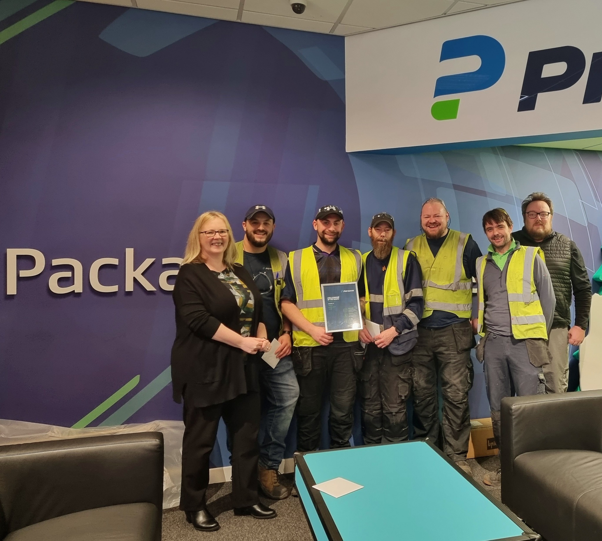 Pitreavie Packaging Colleague of the Month January 2023 Pitreavie Cases Team