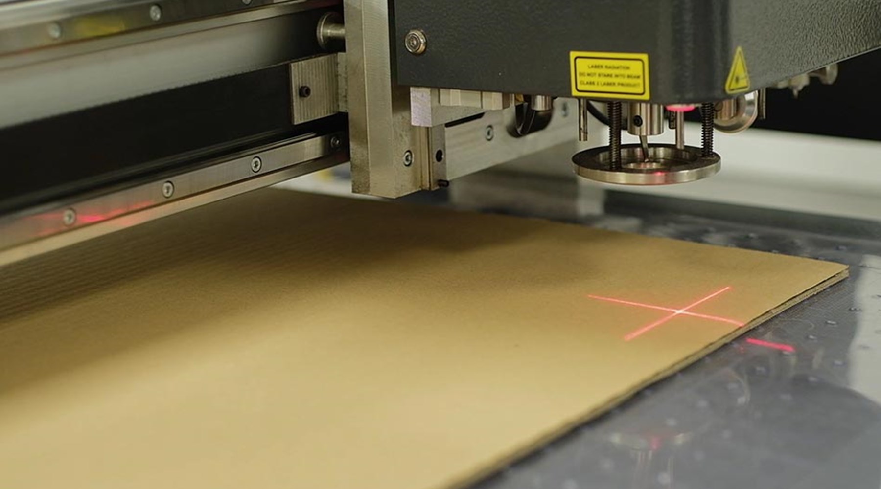 Corrugated Packaging Being Made on a CNC Machine