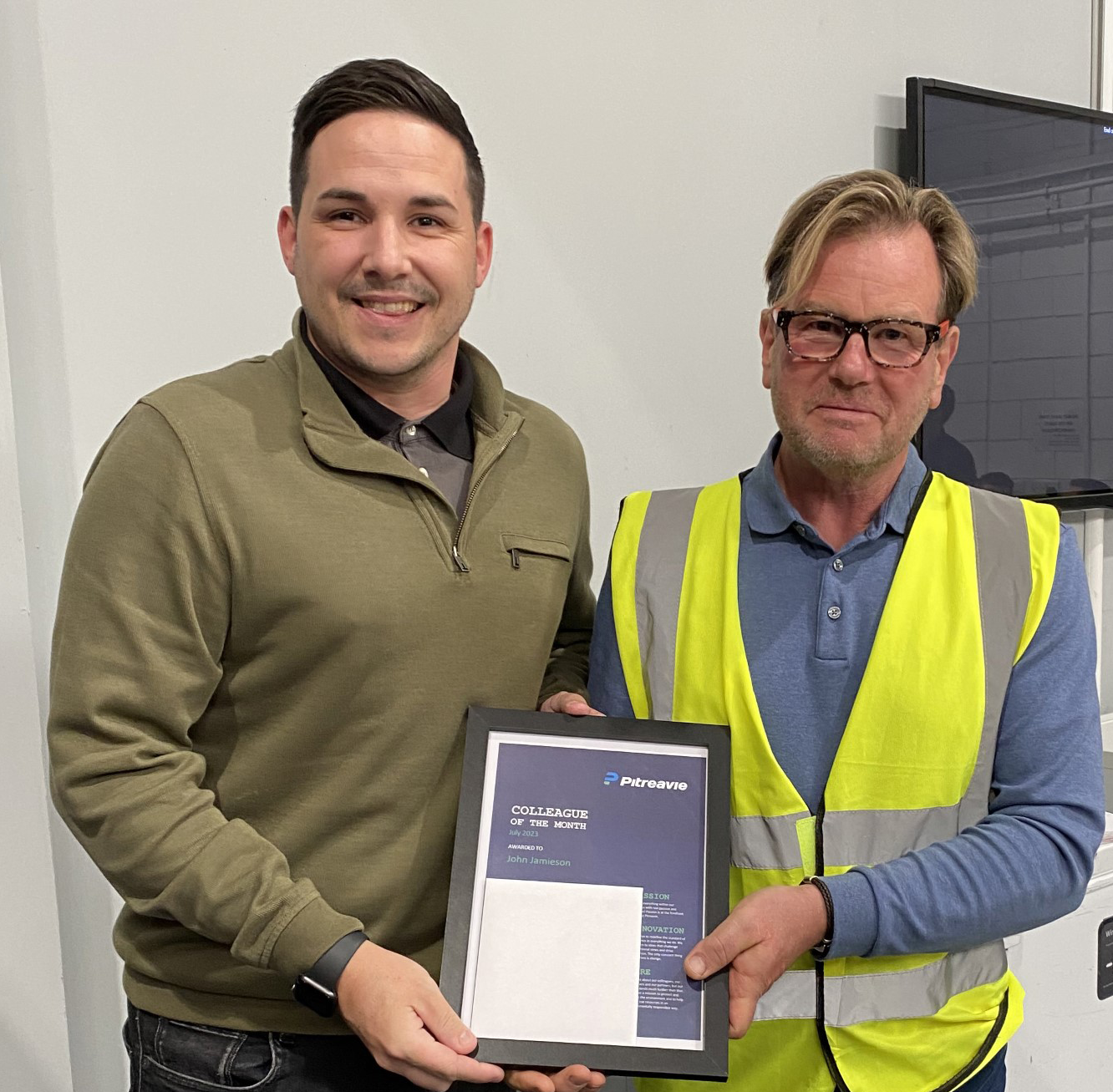 Pitreavie Packaging Colleague of the Month July 2023 John Jamieson